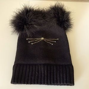 Kate spade beanie with feather ears